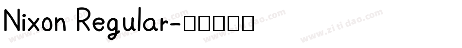 Nixon Regular字体转换